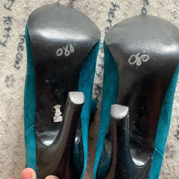 Marc Fisher teal open toe booties size 8.5 - Picture 10 of 12
